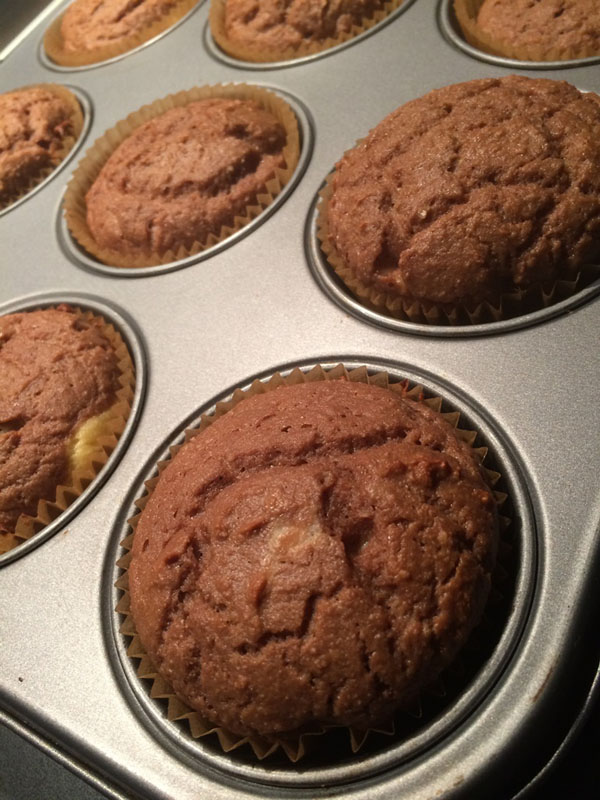 Fertig gebackene Low-Carb Muffins