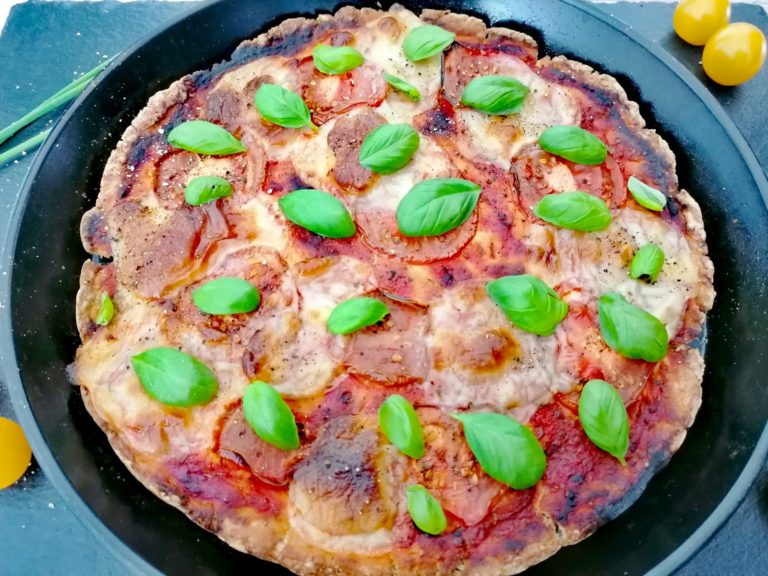 Rezeptbild Pizza Caprese vegan