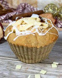 Rezept für Apfelkuchen Muffins ohne Zucker vegan