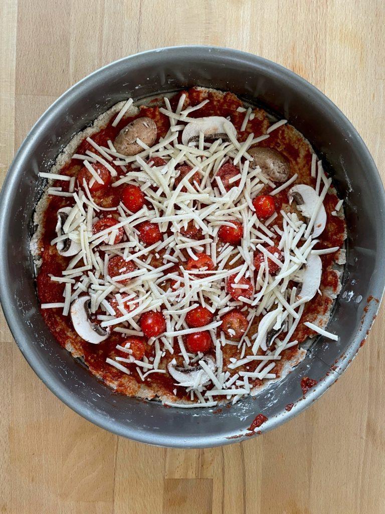 Rezeptbild Protein Pizza Funghi vegan