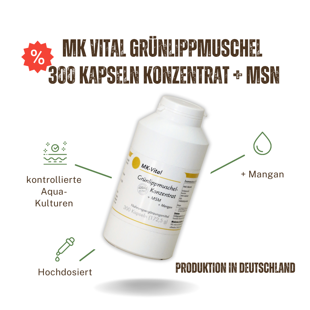 MK Vital Grünlippmuschel 300 Kapseln je 420mg Konzentrat