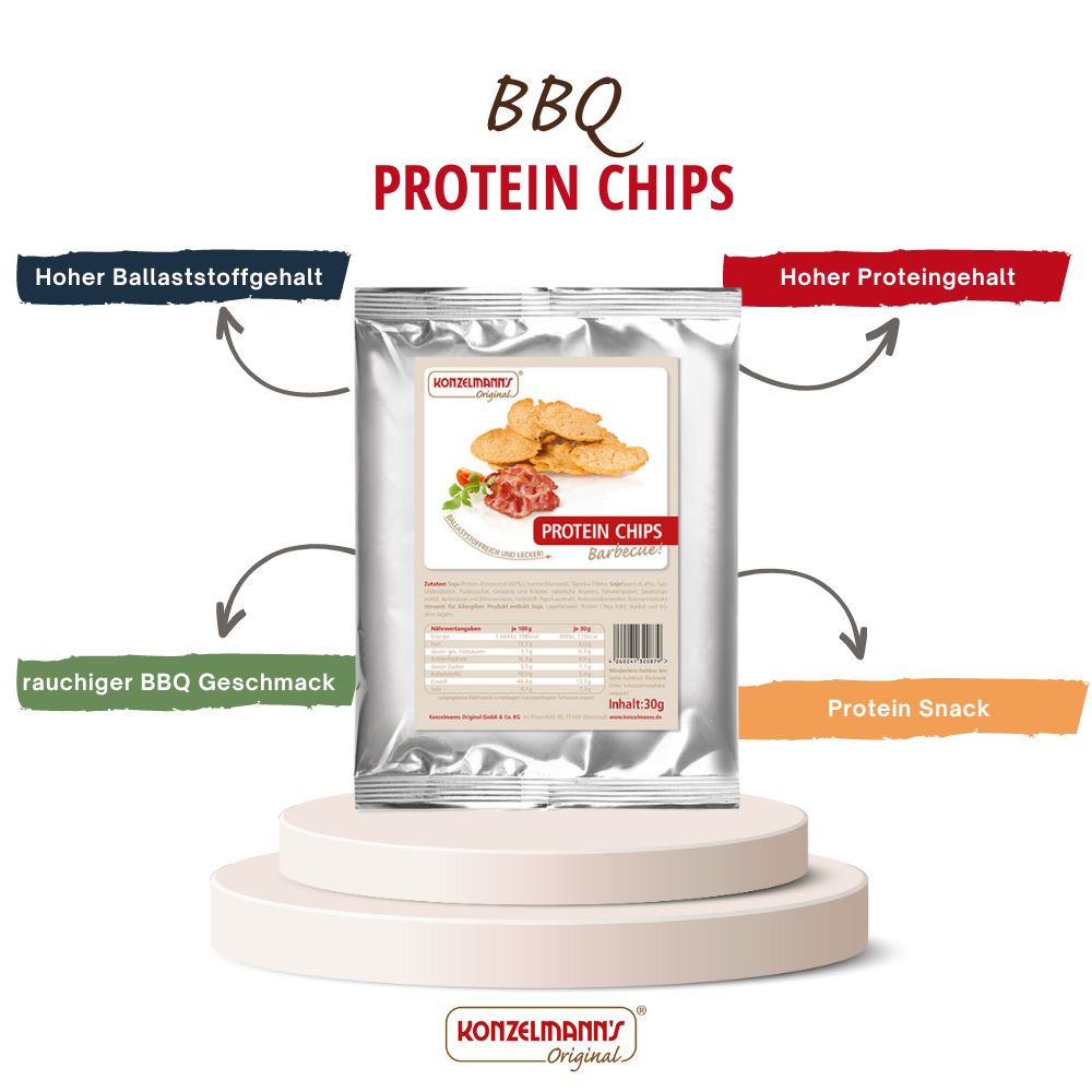 Konzelmanns Protein Chips BBQ Lower Carb